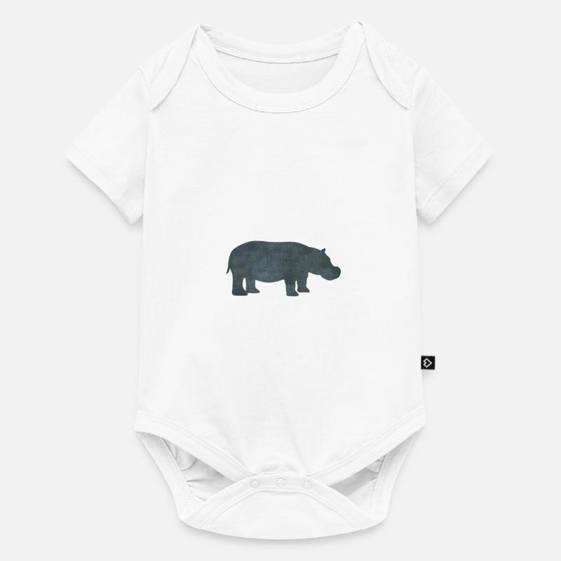 HIPPO - Body à manches courtes Premium Bébé - blanc
