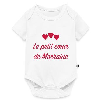 Le petit coeur de Marraine - Body à manches courtes Premium Bébé - blanc - Devant