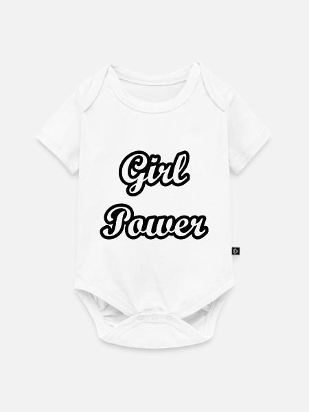 Girl Power - Baby Premium Kurzarmbody - Weiß