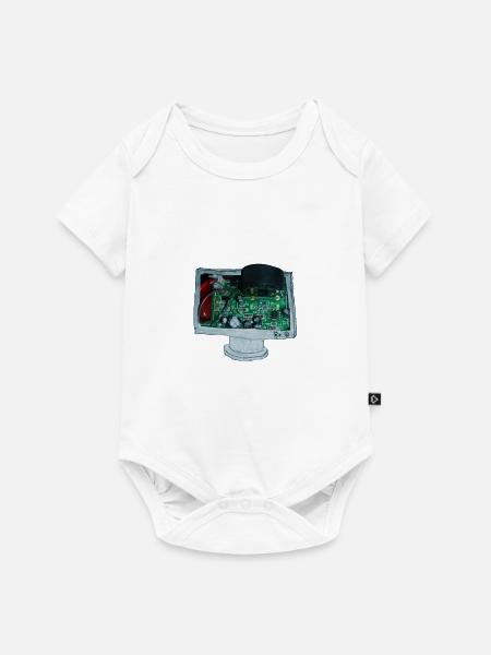 Electronics comes off the television - Baby Premium short-sleeve bodysuit - white