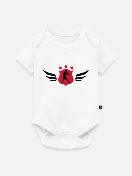 Boxen - Boxer - Baby Premium Kurzarmbody - Weiß
