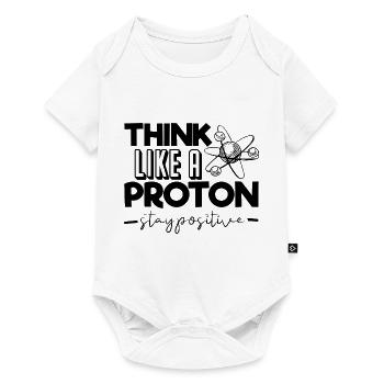 Think like a proton stay positive - Baby Premium short-sleeve bodysuit - white - Front