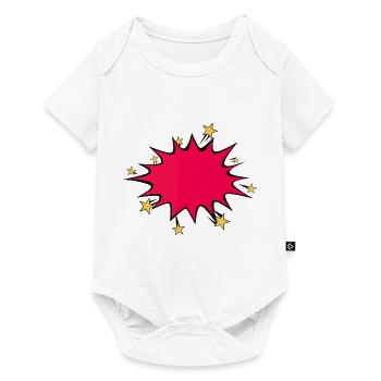 bulle explosion etoile eclate dessin - Body à manches courtes Premium Bébé - blanc - Devant