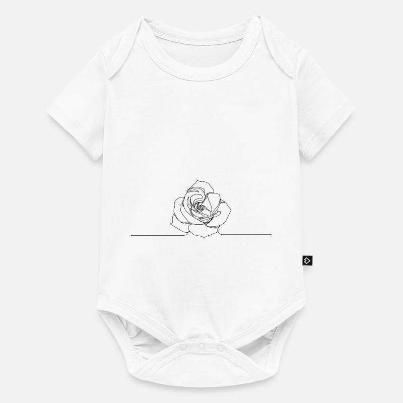 Dessin d'une ligne rose - Body à manches courtes Premium Bébé - blanc