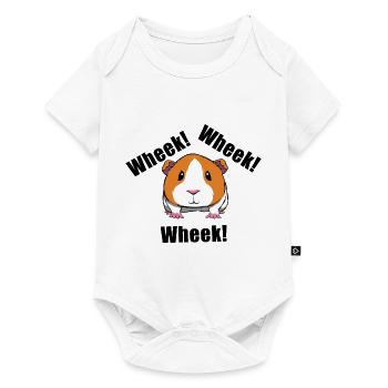 Ironischer Nager Meerschweinchen Quiekt - Baby Premium Kurzarmbody - Weiß - Vorne