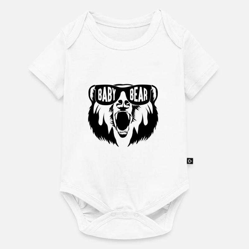 Ours de chéri - Body à manches courtes Premium Bébé - blanc