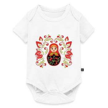 Matryoshka gift USSR Russia doll - Baby Premium short-sleeve bodysuit - white - Front