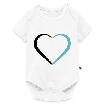 coeur - Body à manches courtes Premium Bébé - blanc - Devant