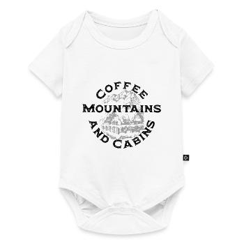 montagnes de café et cabines - Body à manches courtes Premium Bébé - blanc - Devant
