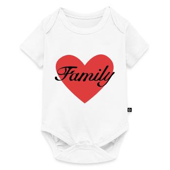 Family Symbol Coeur Rouge - Body à manches courtes Premium Bébé - blanc - Devant