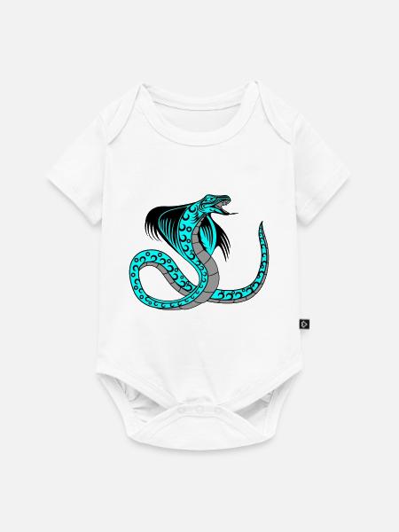 snake 02 - Baby Premium Kurzarmbody - Weiß
