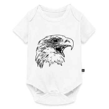 Tête d’aigle - Oiseau de prédant Royal Vector - Body à manches courtes Premium Bébé - blanc - Devant