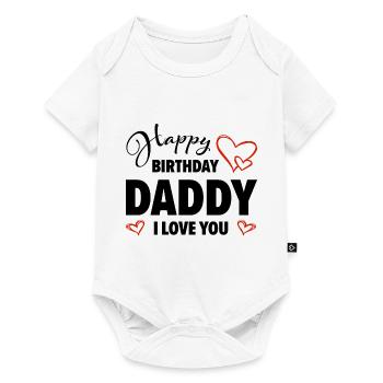 Joyeux anniversaire Papa T’aime Bébé Cadeau - Body à manches courtes Premium Bébé - blanc - Devant