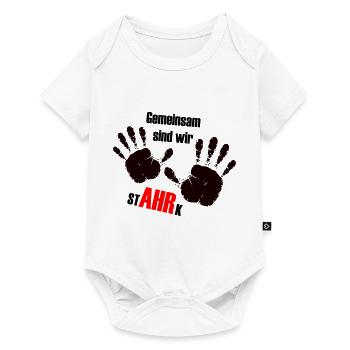 We AHR together | Ahrtal Hochwasser SolidAHRität - Baby Premium Kurzarmbody - Weiß - Vorne