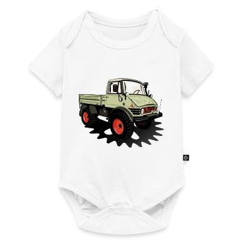 Unimog - Oldtimer - Offroad - Universal Motorgerät - Baby Premium Kurzarmbody - Weiß - Vorne