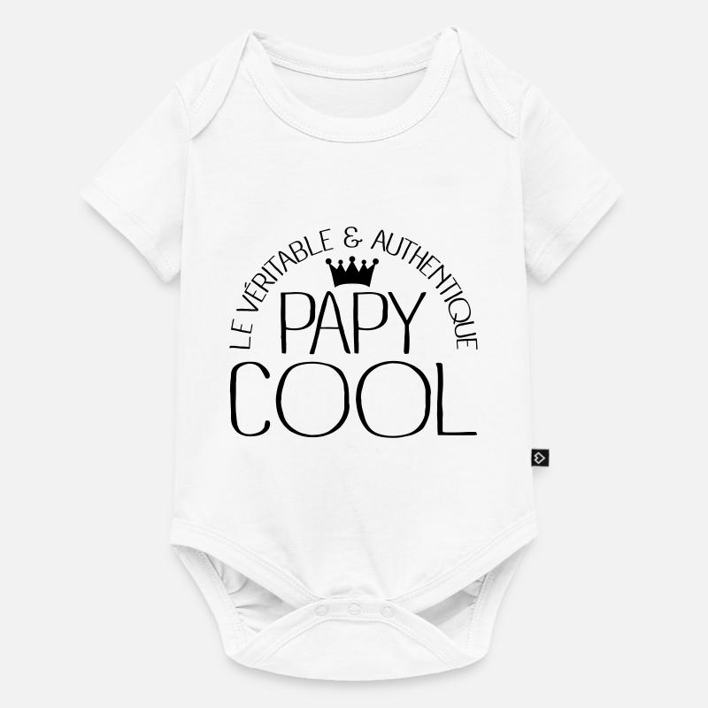 Papy Cool - Body à manches courtes Premium Bébé - blanc