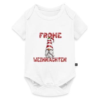 Wichtel Figur Frohe Weihnachten Weihnachtswichtel - Baby Premium Kurzarmbody - Weiß - Vorne