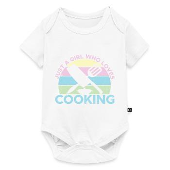 Just A Girl Who Loves Cooking Sous Gourmet Chef Co - Baby Premium short-sleeve bodysuit - white - Front
