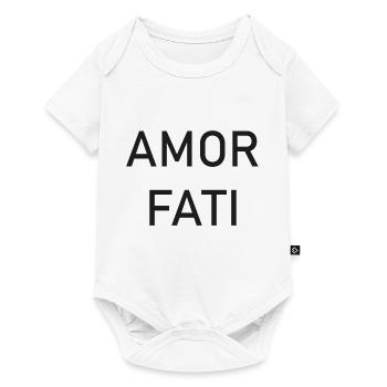 Cupid Fati - Aimez votre destin - Nietzsche - Body à manches courtes Premium Bébé - blanc - Devant
