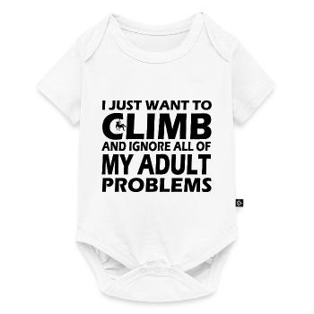 Bouldern Klettern Climbing - Baby Premium Kurzarmbody - Weiß - Vorne