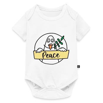 Dove of peace "Peace" - Baby Premium short-sleeve bodysuit - white - Front