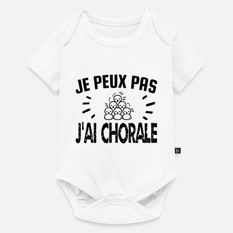 je peux pas j'ai chorale - Body à manches courtes Premium Bébé - blanc
