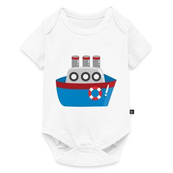 Schiff - Baby Premium Kurzarmbody - Weiß - Vorne