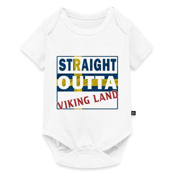 Straight outta Schweden Wikinger Land Geschenkidee - Baby Premium Kurzarmbody - Weiß - Vorne