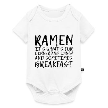 Ramen, pour le dîner et le déjeuner et le petit-déjeuner 4 - Body à manches courtes Premium Bébé - blanc - Devant