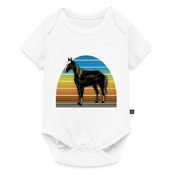 Pferd - Baby Premium Kurzarmbody - Weiß - Vorne