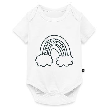 Irregular Rough cute rainbow - Baby Premium short-sleeve bodysuit - white - Front