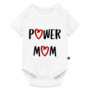 power maman maman maman maman enfants parents police - Body à manches courtes Premium Bébé - blanc - Devant