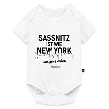 Sassnitz ist wie New York. Nur ganz anders. - Baby Premium Kurzarmbody - Weiß - Vorne