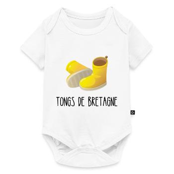 TONGS DE BRETAGNE - Body à manches courtes Premium Bébé - blanc - Devant