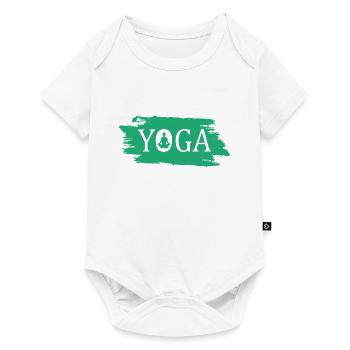 Yoga - Baby Premium Kurzarmbody - Weiß - Vorne