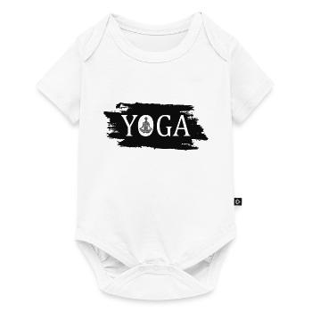 Yoga Yogi - Baby Premium Kurzarmbody - Weiß - Vorne