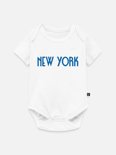 New York - Baby Premium Kurzarmbody - Weiß