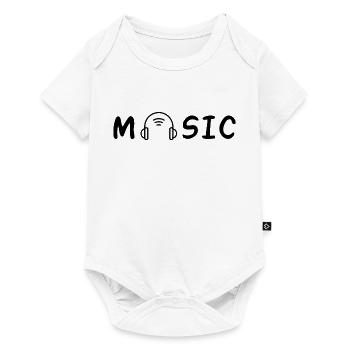 Music - Baby Premium Kurzarmbody - Weiß - Vorne