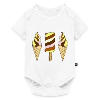 Eis - Baby Premium Kurzarmbody - Weiß - Vorne