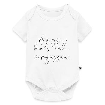 lustiger Spruch Schrift verrgessen Sommer Sonne - Baby Premium Kurzarmbody - Weiß - Vorne