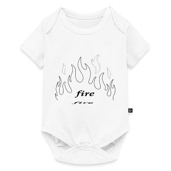 fire & flame - Baby Premium Kurzarmbody - Weiß - Vorne