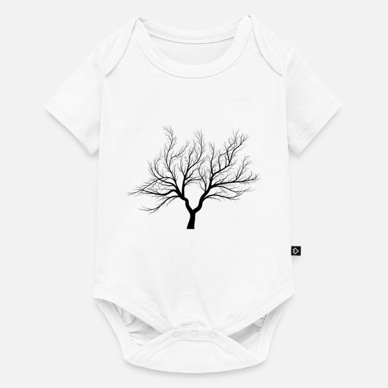 Baum mit Statement - Baby Premium Kurzarmbody - Weiß