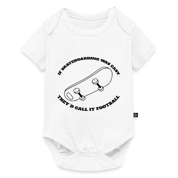 Skateboard Skater Sakten Skateboarding Longboard - Baby Premium Kurzarmbody - Weiß - Vorne
