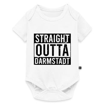 Straight outta Darmstadt black - Baby Premium Kurzarmbody - Weiß - Vorne
