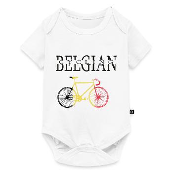 CYCLING IN BELGIUM - Baby Premium short-sleeve bodysuit - white - Front