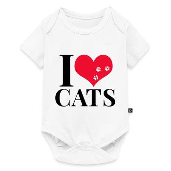 I love cats - Baby Premium short-sleeve bodysuit - white - Front