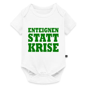 Enteignen statt krise - Baby Premium Kurzarmbody - Weiß - Vorne