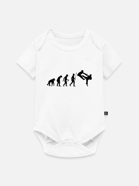 Entwicklung des Karate - Baby Premium Kurzarmbody - Weiß