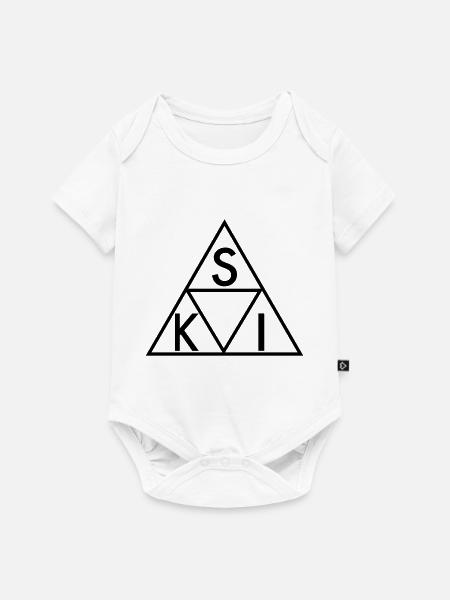 Ski - Baby Premium Kurzarmbody - Weiß