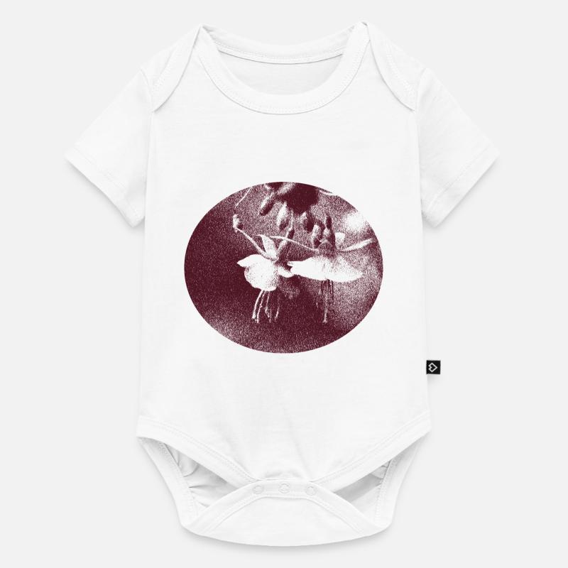 Fleur rétro - Body à manches courtes Premium Bébé - blanc